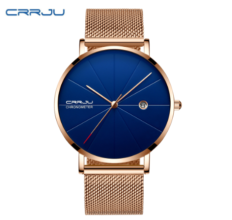 CRRJU Original Brand Men's Watch Ultra-thin Simple Casual Quartz Stainless Steel Waterproof 2216X M4
