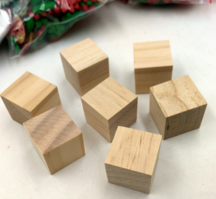 20PCS 20mm WOODEN BLOCKS BUNDLE SET PINE WOOD ECO BRICKS DIY CRAFT