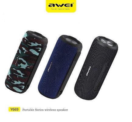 Awei Y669 Outdoor TWS Waterproof Wireless ipx7 Speaker Size: 21cm X 8cm X 8cm