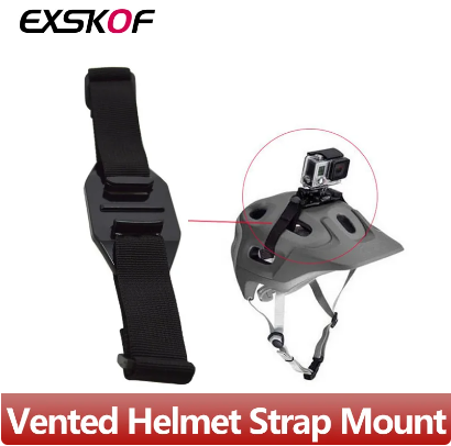 Vented Helmet Strap Mount Adjustable Bike Helmet Strap Head Belt Holder for Gopro Hero 12 11 10 9 8 7 6 5 DJI OSMO Action Camera