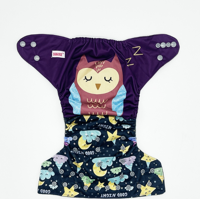 Bamboo Charcoal Cloth Diaper with Bamboo Charcoal Inserts and Double Leg Gusset D12