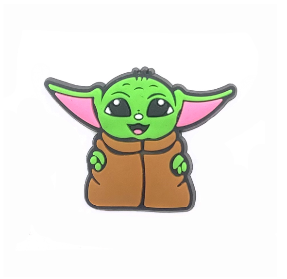 Cartoon Baby Yoda Croc Jibbitz Alien Croc Jibbits Robot Shoe Charms Pin Star Wars Jibits Crocks for Women Shoes Accessories Decoration 017