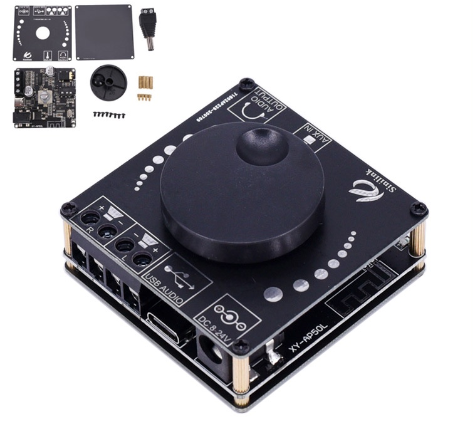 XY-AP50L Mini Bluetooth 5.0 50W+50W Wireless Audio Power Digital Amplifier Board Stereo Amp USB APP