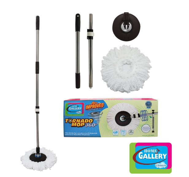Home Gallery Tornado Mop Handle Only No Bucket With Pole, Mop Plate 16.5cm Mop Head ZT11M3 Handle