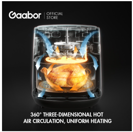 Gaabor Air Fryer, 4L Household Multi-functional Oil-free Healthy Cooking Non-Stick Grill