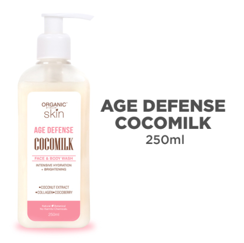 Organic Skin Japan Age Defense Coco milk Face & Body Wash 250ml Bodywash with Collagen Anti Aging