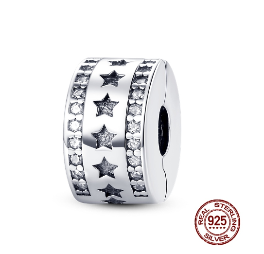 Fit Original Pandora Bracelet Beads Pendant 925 Sterling Silver Love Positioning Buckle Series Colorful Women Jewelry DIY Gift S012