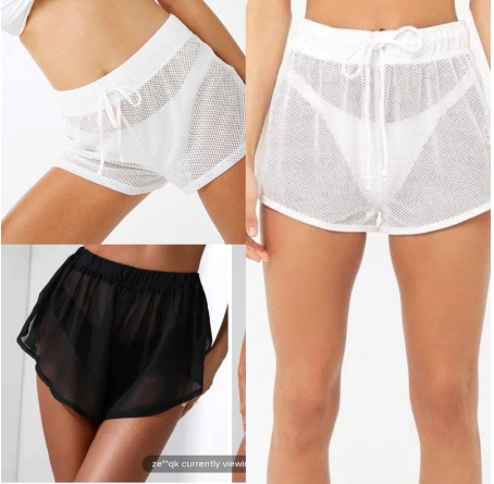 Mesh Cover UP Shorts With White and Black Cord Small to XL