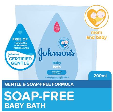 Johnson's Baby Bath 200ml Refill - Baby Essentials, Baby Care, Baby Wash, Body Wash for Baby