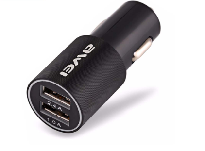 Awei C-100 Dual USB Ports Car Charger 5V 2.4A Quick Charge for Universal Smart Phones Android