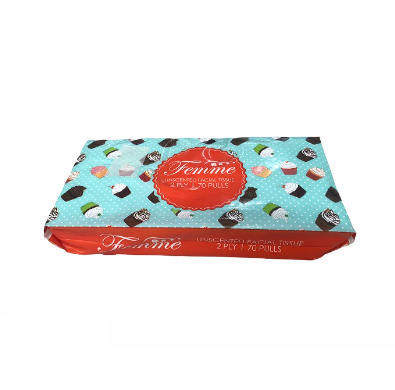 Femme Facial Tissue Travel Big 2-Ply 70's