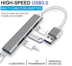 4-Port USB 3.0 Hub, Ultra-Slim Data USB Hub Type C USB Hub USB Splitter