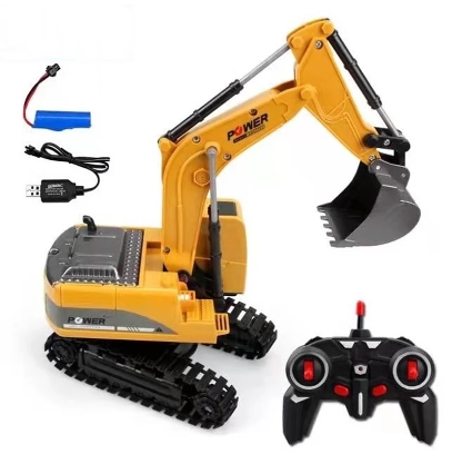 Alloy Remote Control Excavator 1:24 Rechargeable RC Engineering Car Truck Toy 2.4Ghz