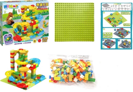 168pcs DIY Marble Race Track Ball Block Funnel Slide Brick Children Toys for Kids Boys and Girls Gifts