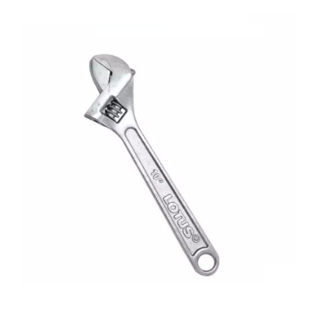Lotus Adjustable Wrench CP 10" (Silver) LAW010S- Mechanic Tools