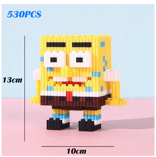 Lboyu One Piece Luffy Toys Cute Block Mini Character Building Block Children's Education Game 8