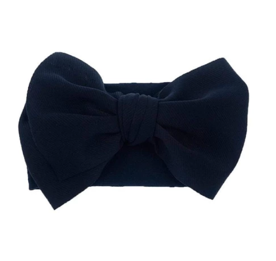 New Baby Nylon Headband Simple Solid Color Children's Hair Accessories High Elastic Bow Infant Headband BH3