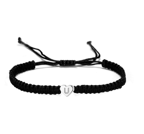 Love 26 Letter Braided Rope Couple Bracelet U