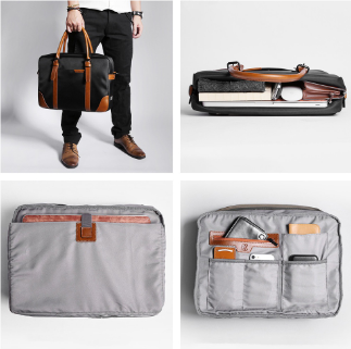 Men Briefcase Business Shoulder Waterof Crossbody Bag 15.6" Laptop Handbag Commute Business Briefcas