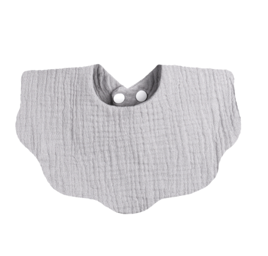 Baby Printed Towel Cotton Gauze Wavy Edge Muslin Bib BB12