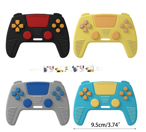 Upgraded Baby Game Controller Teether Toy Silicone Teething Toy for Gamer Parents and Future Gamer Kids- Cool Gaming