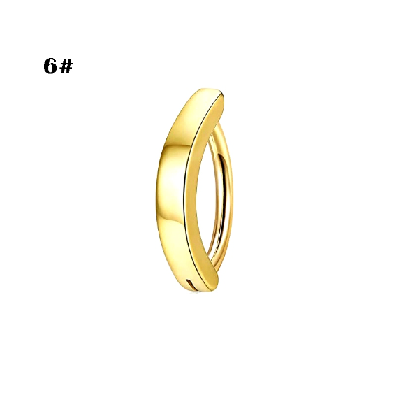 Gold Belly Button Ring with Diamonds and Zirconia Belly Button Clasp Piercing Belly Button Nail