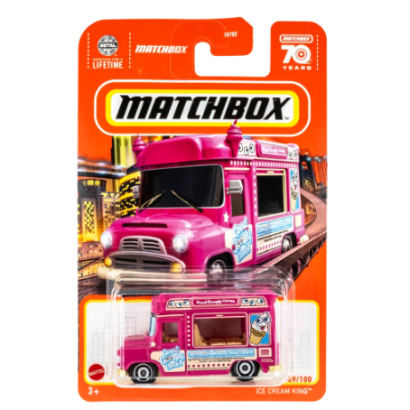 Mattel Matchbox Basic Die-Cast Vehicles Ice Cream King Van Collector Toy Car