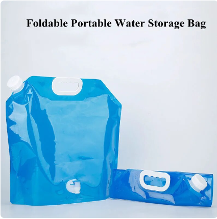 5/10L Camping Water Bag Portable Folding Water Bucket Large Water Container Outdoor Travel Collapsible Pouch Can Camping Supplies