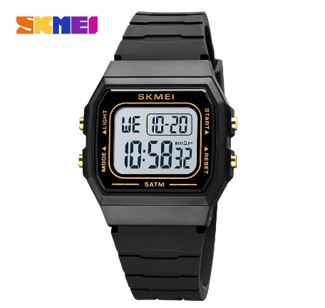 Skmei Women Digital Watch 1683 GOLDEN WHITE