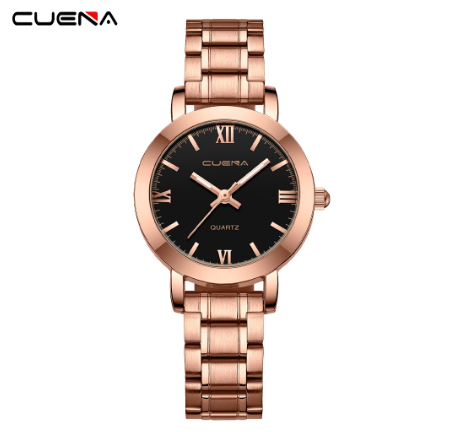 CUENA Women's Watch Fashion Simple Business Stainless Steel Quartz Waterproof 6020 W1