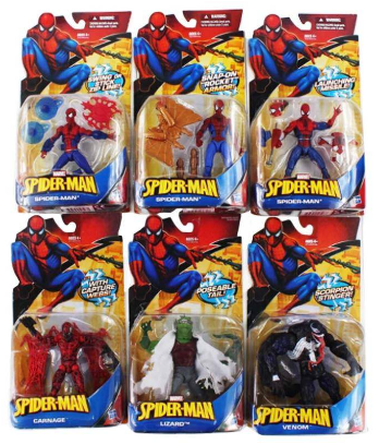 13-15cm 6 Styles Marvel Superheroes Spiderman Venom Carnage Lizard PVC Action Figure Collectible Model Toys