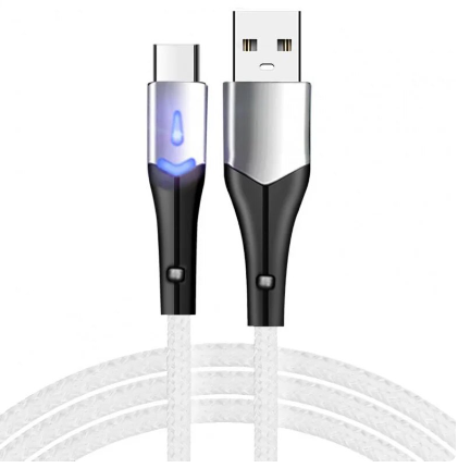 USB Type-C Cable with LED Anti-winding Long Service Life Device Charge Type-C Fast Charging Cable for iPhone 14 Xiaomi Huawei