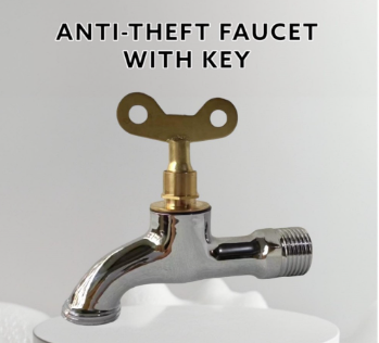 Anti-theft Faucet Water Tap with Lock Key Brass Body Single Hole Key Switch Faucet Bibcocks