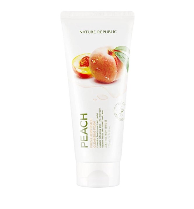 Nature Republic  Fresh Herb Peach Cleansing Foam