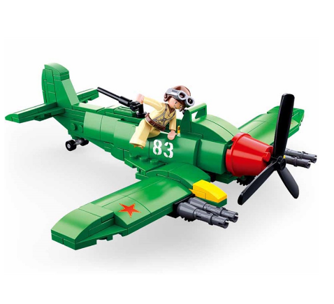 Sluban Building Block Toys Ww2 Army Ilyushin Ii-2 Attack Plane 170 Pcs Bricks B0683 Military Construction Compatbile With Leading Brands