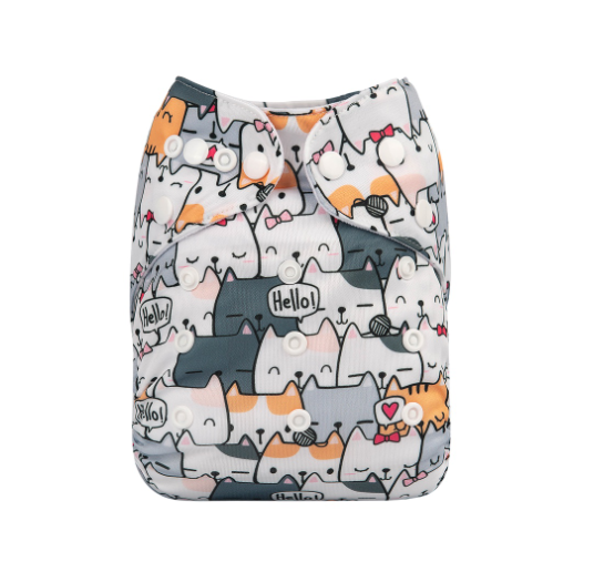 Alva Baby Cloth Diapers Washable Pocket Nappy Diaper for Newborn Without Insert N24