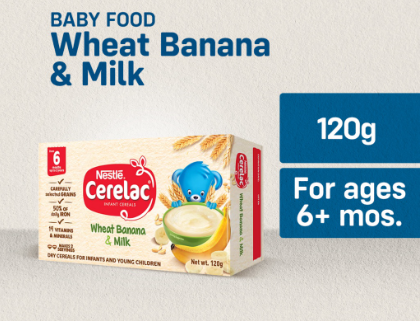 Cerelac Wheat Banana & Milk Infant Cereal 120g