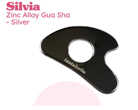 Instabella Silvia Zinc Alloy Gua Sha - Silver