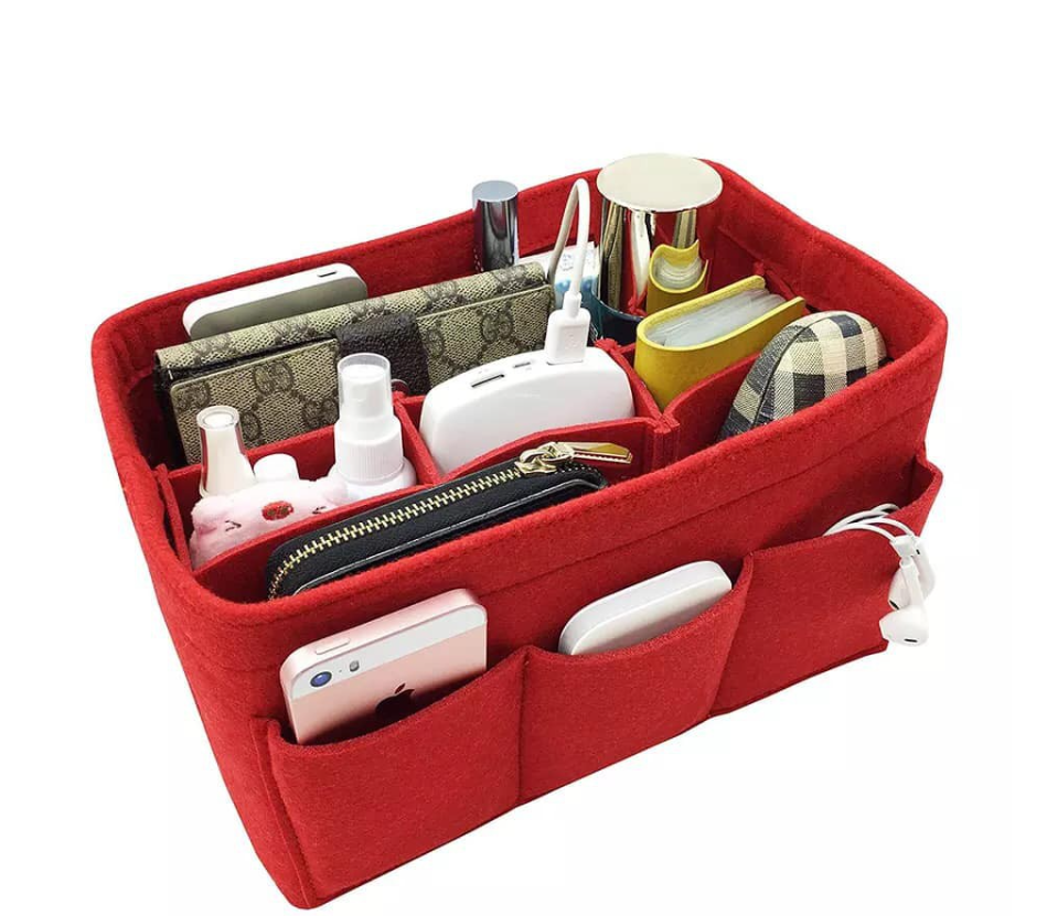 Hard Felt Insert Handbag Cosmetic Electronics Organizer Travel Purse Bag Organizer