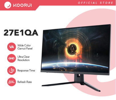 KOORUI 27E1QA 27" Diagonal View 2560x1440 144hz 27E6QC 27" VA (Curved Screen)