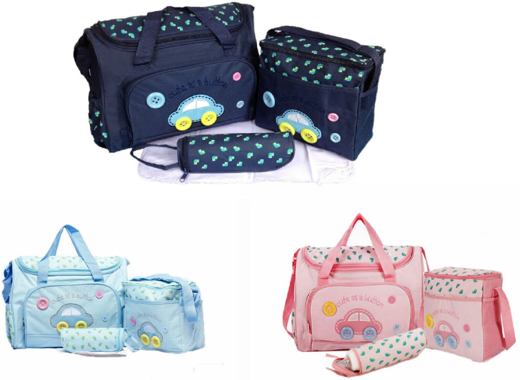 4pcs Set Baby Bag Waterproof Bag Diaper Bag Mommy Storage