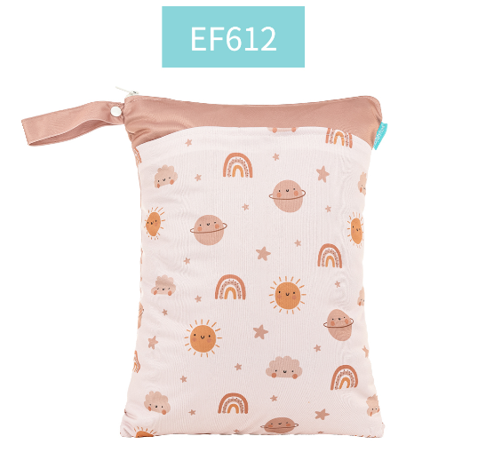 Happyflute Wetbag For Baby Diapers Nappies Waterproof Reusable Diaper Bag With Two Zipper D5