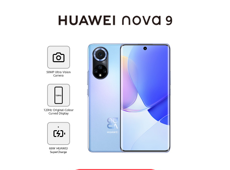 HUAWEI Nova 9 Smartphone  50 MP Ultra Vision Camera 66 W HUAWEI SuperCharge