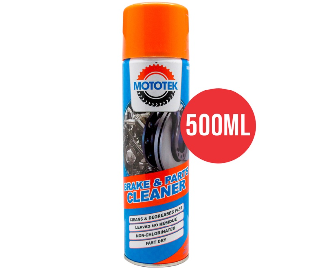 Mototek Brake & Parts Cleaner 500ml- Cleaners, Degreaser & Fast Dry