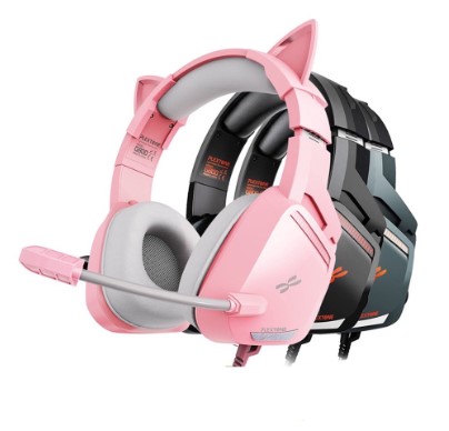 Gaming Headset with Mic Noise Cancellation, Extra Bass Lightweight Gear Earphones