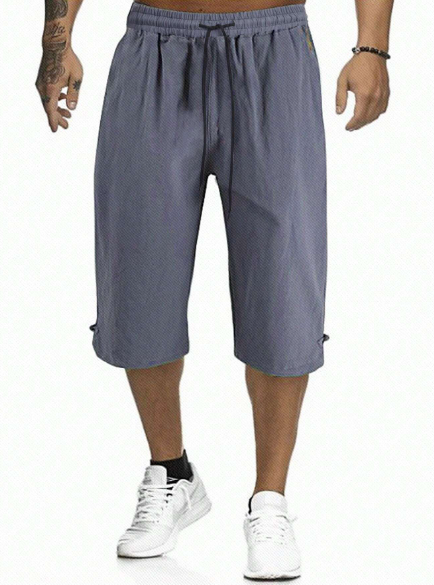 SHEIN Manfinity Homme Men's Casual Loose Fit Shorts With Drawstring Waist