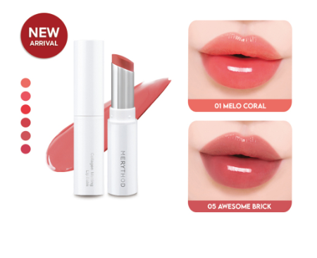 MERYTHOD Collagen Melting Lip Balm Hydrating Repair Plumping Glossy Lipstick