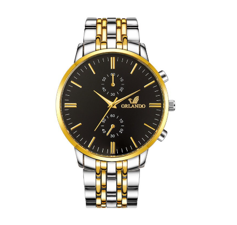 ORLANDO Men Watches Luxury Gold Stainless Steel Quartz Wristwatches Fashion Business Watch 03