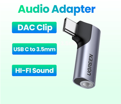 Ugreen USB Type C to 3.5mm Audio Adapter DAC Chip for SAMSUNG S21+ SAMSUNG S10 Oneplue 8 Huawei P40 Surface Pro 7