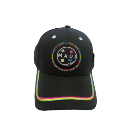 MENS SNAP BACK UV CAPS- BLK